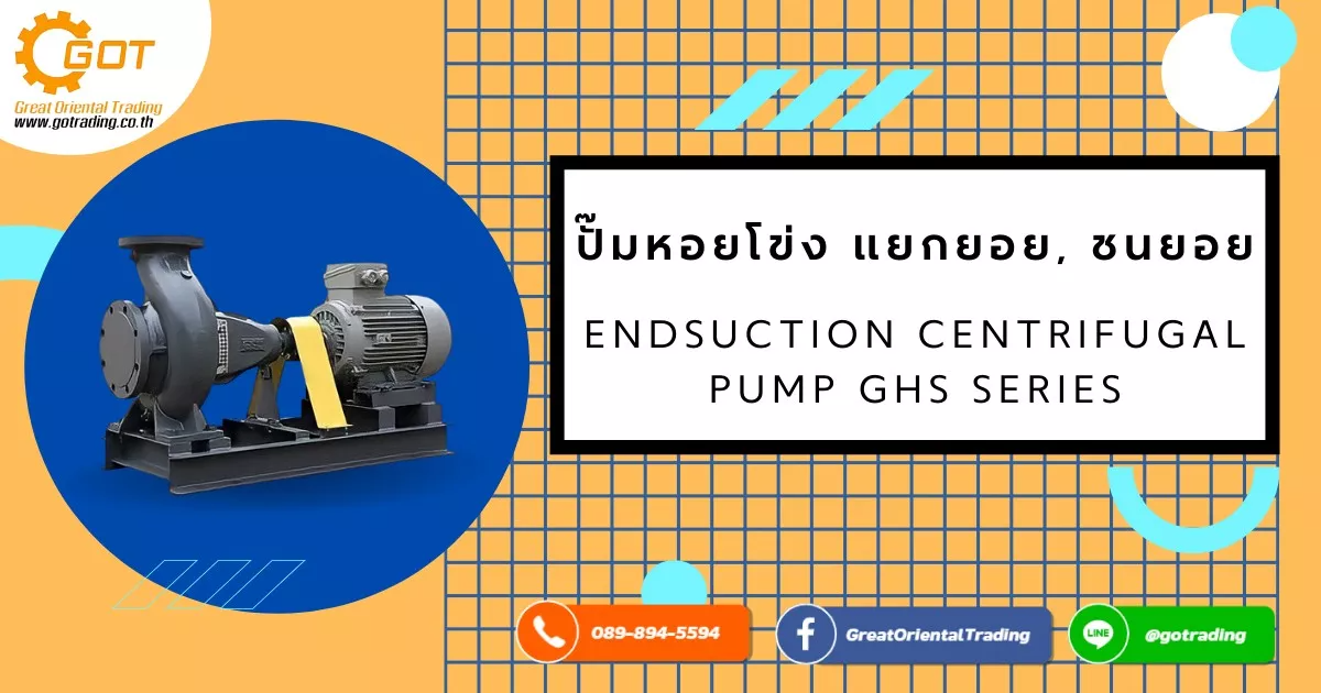 ปั๊มหอยโข่ง แยกยอย,ชนยอย End suction Centrifugal Pump GHS Series